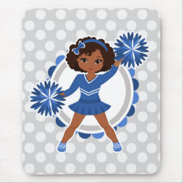 Mousepad Cheerleader Azul - Afro-Americano - Alegre