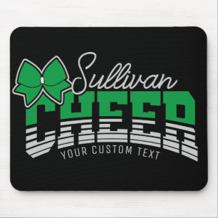 Mousepad Cheerleader de atleta da Escola de NOME ADD da Equ
