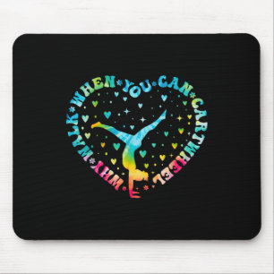 Mousepad Cheerleader de ginástica de roda cardíaca Tie dye