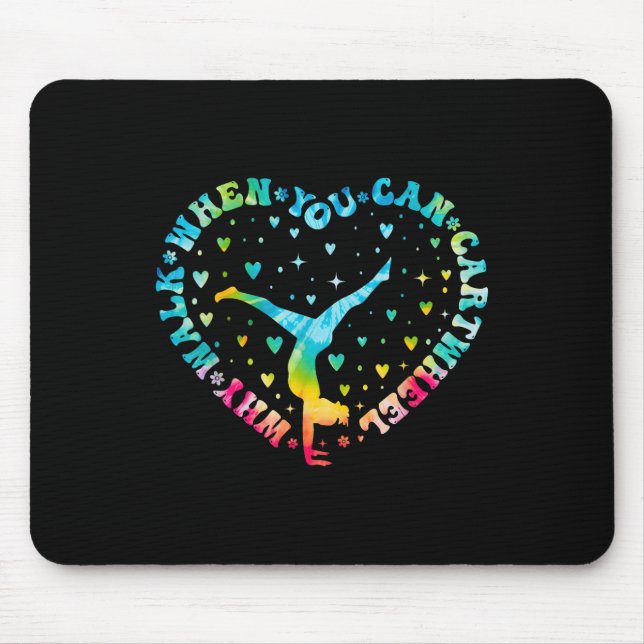 Mousepad Cheerleader de ginástica de roda cardíaca Tie dye  (Frente)