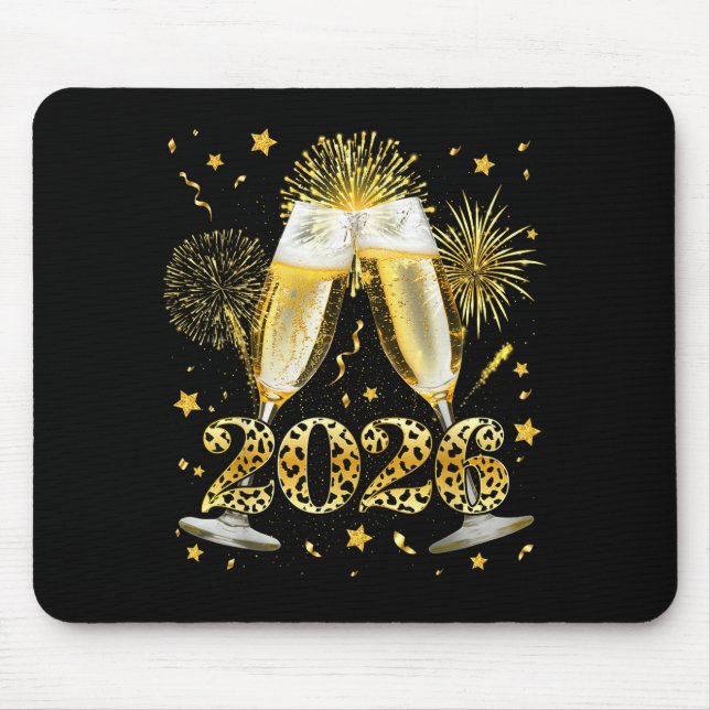 Mousepad Cheers New Year 2026 Firework Happy New Year Famil (Frente)