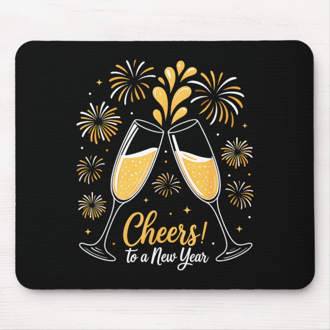 Mousepad Cheers To A New Year Eve Party Countdown Happy New (Frente)