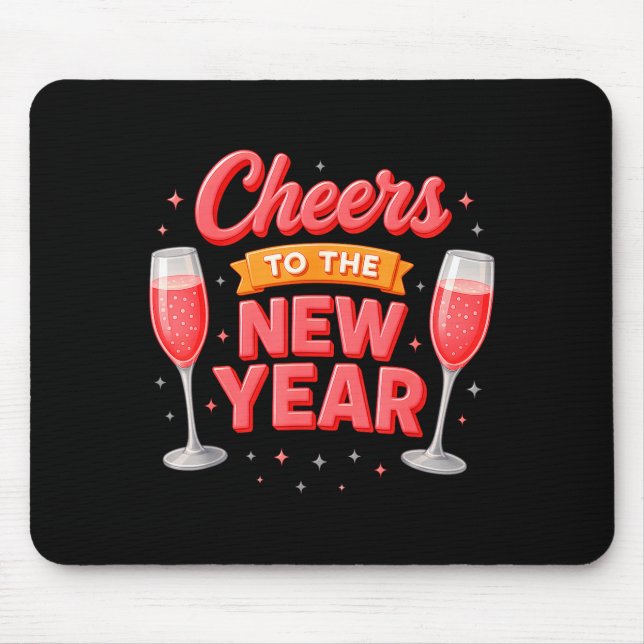 Mousepad Cheers To The New Year 2026 Champagne New Years Ev (Frente)
