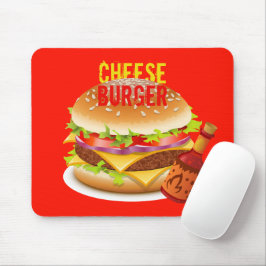 Mousepad Cheeseburger Com Molho Vermelho De Molho De Chili