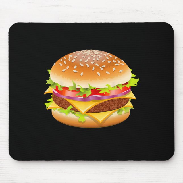 Mousepad Cheeseburger Hamburger Burger Comida Engraçado Hal (Frente)