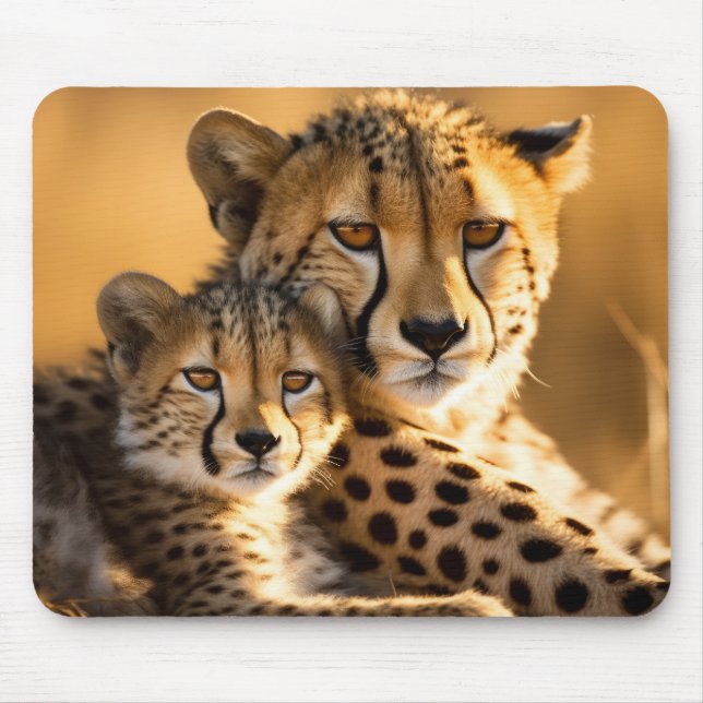 Mousepad Cheetah Animal Wilderness Beauness Art (Frente)