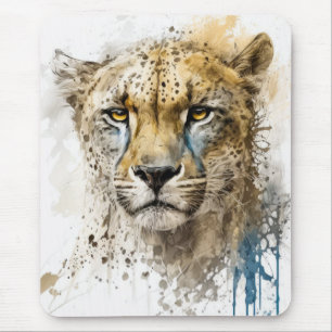 Mousepad Cheetah Retrait Animal Pintando a vida selvagem ao