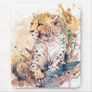 Mousepad Cheetah Retrait Animal Pintando a vida selvagem ao