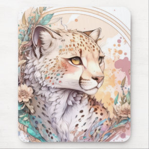 Mousepad Cheetah Retrait Animal Pintando a vida selvagem ao