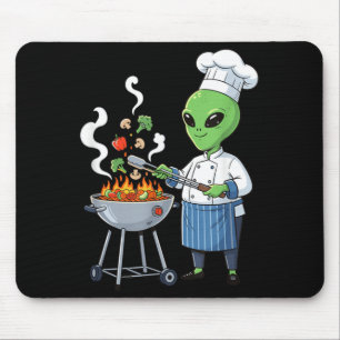 Mousepad Chef Alien Funny Grelhando Anime Fighterbles No Qu