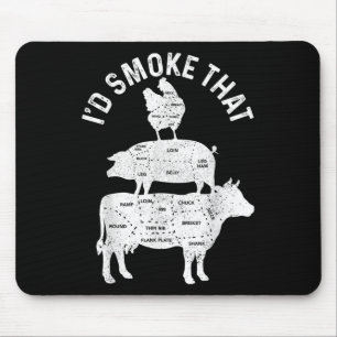Mousepad Chef Butcher Churrasco Id Fumar Aquele Carne De Bo
