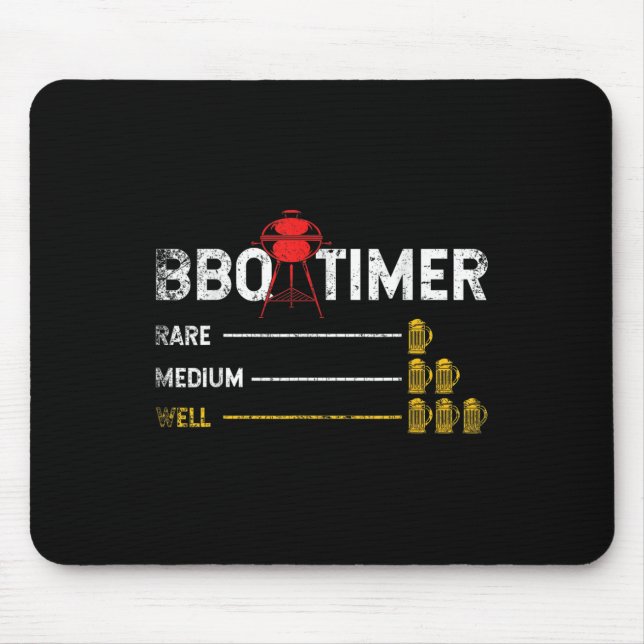 Mousepad Chef De Churrasco Engraçado Fumado De Carne Fumada (Frente)