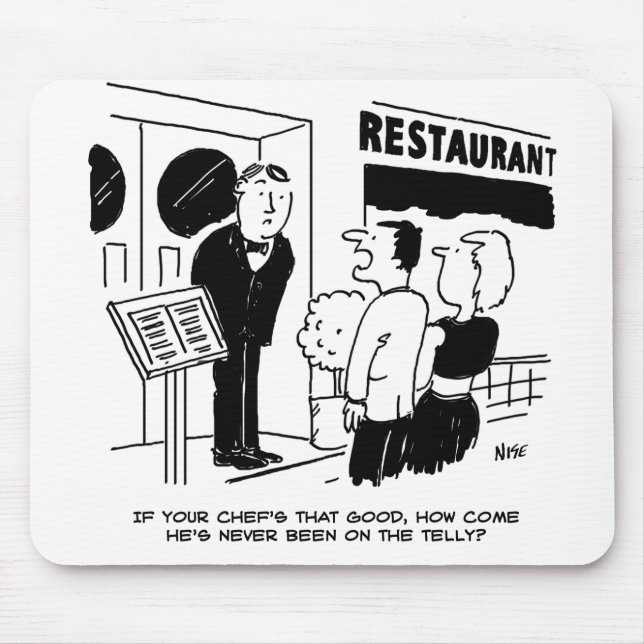 Mousepad Chef no Restaurante não está no Cartoon de Televis (Frente)
