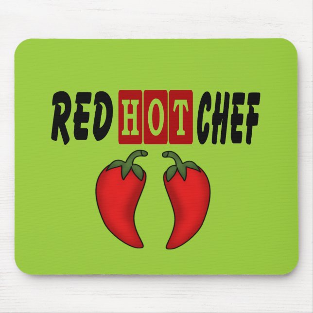 Mousepad Chef Quente Vermelho (Pimentos Vermelhos) (Frente)