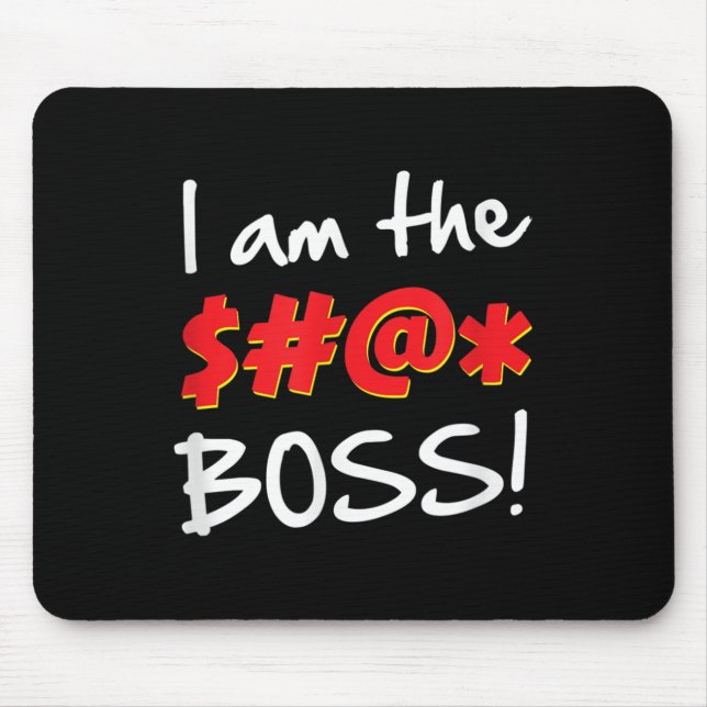Mousepad Chefe, Chefe Humor Citação Gráfico Gag Presente (Frente)