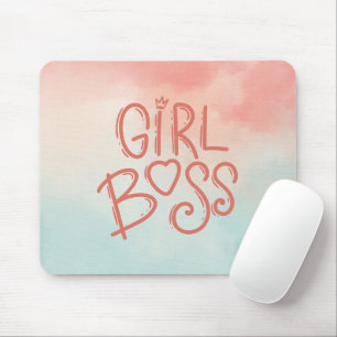 Mousepad Chefe de Garota de Água Azul e Rosa