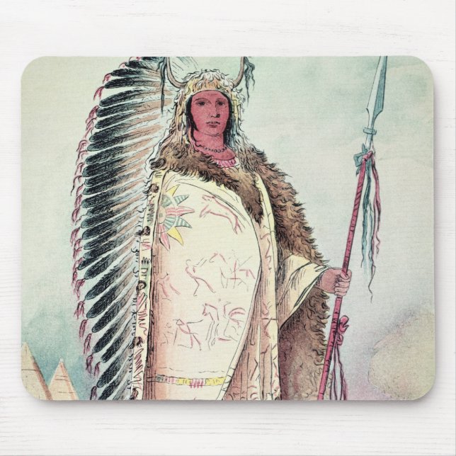 Mousepad Chefe de Sioux, 'o Rock preto (Frente)