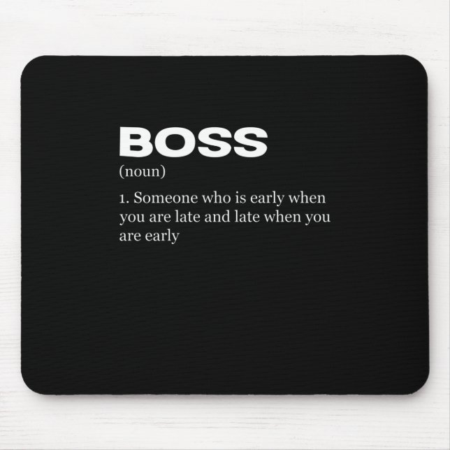 Mousepad Chefe Engraçado Definição Feliz Dia do Chefe (Frente)