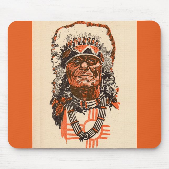 Mousepad Chefe indiano das histórias em quadrinhos Billy th (Frente)