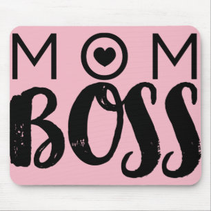 Mousepad CHEFE MÃE Tipografia Moderna Script Moderno Chique