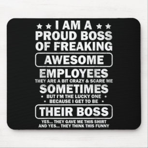Mousepad Chefe Orgulhoso Divertido Apreciação Funcionário E