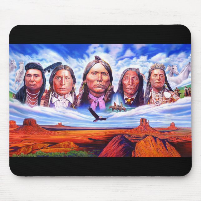 Mousepad Chefes indianos adicionam seus Americanos nativos  (Frente)