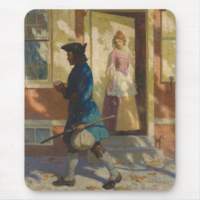 Mousepad Chegada de Franklin na Filadélfia por N. C. Wyeth (Frente)