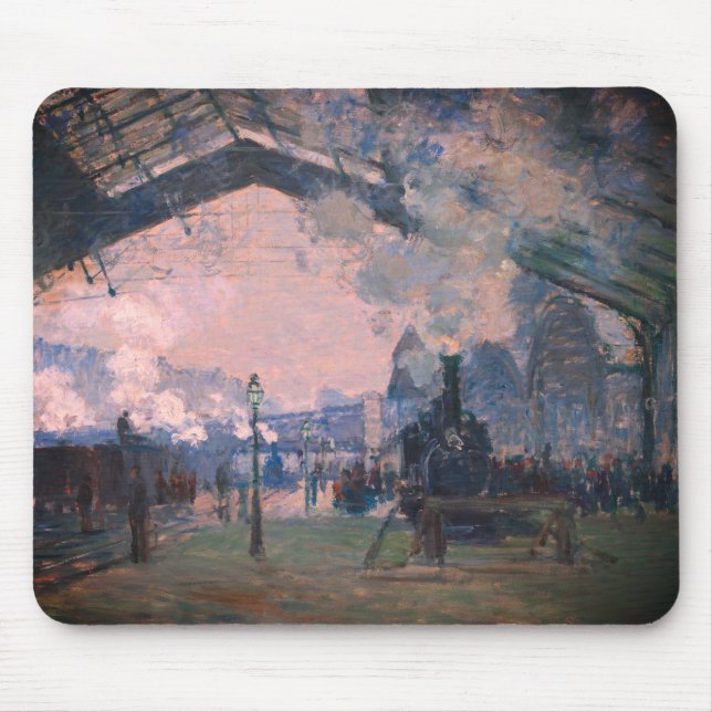 Mousepad Chegada do comboio Normandia, Gare Santo-Lazare: (Frente)