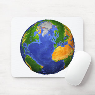 Mousepad Cheio Da Terra Mostrando Dados Topográficos.