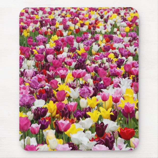 Mousepad cheio de tulipas (Frente)