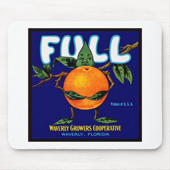 Mousepad Cheio - Etiqueta de Taxa Laranja (Frente)