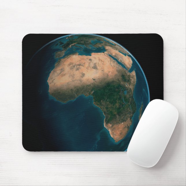 Mousepad Cheio Terra Do Espaço Acima Do Continente Africano (Com mouse)