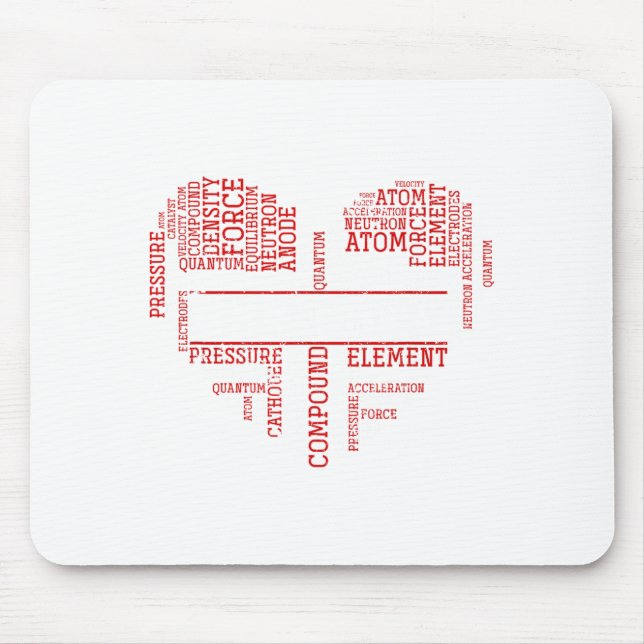 Mousepad Chemist Valentines Day Gift Science Chemistry  (Frente)