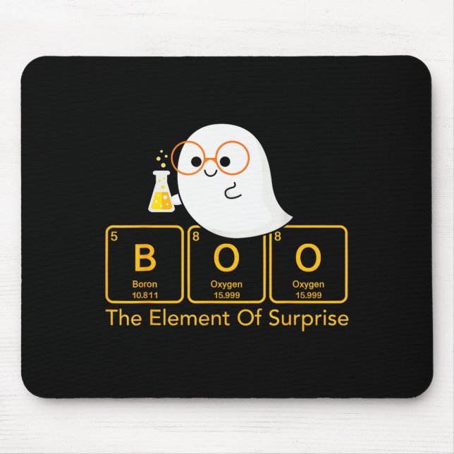 Mousepad Chemistry Boo The Element Of Surprise Cute Chemist (Frente)