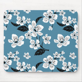 MOUSEPAD CHERRY BLOSSOM - SAKURA (SMOKY BLUE)