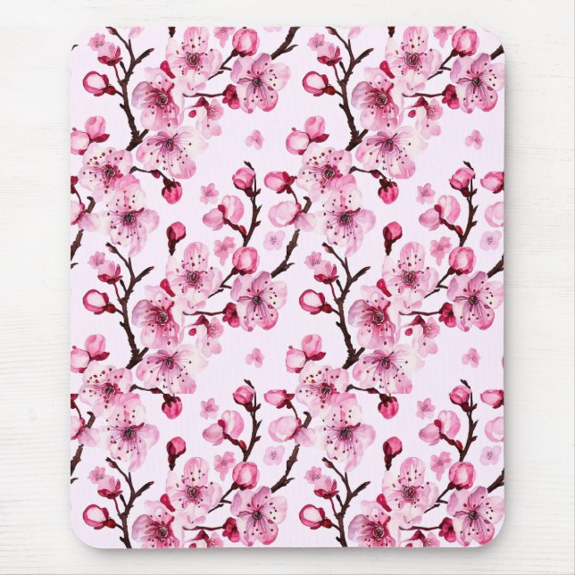 Mousepad Cherry Blossoms em Ramais (Frente)