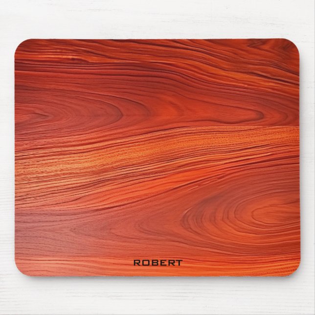 Mousepad Cherry wood texture custom monoram. (Frente)