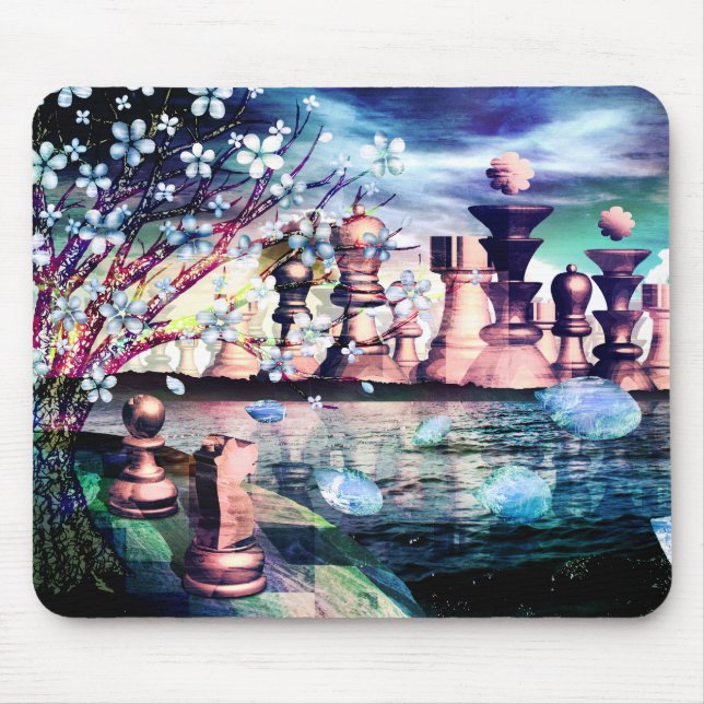 Mousepad Chess City Fantasy Art "Vindo para casa" (Frente)