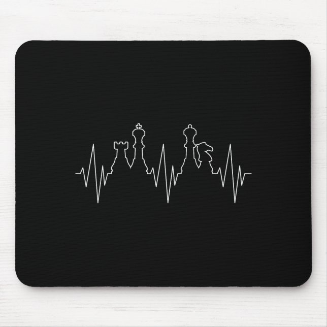Mousepad Chess Heartbeat Chess Master Chess Club  (Frente)