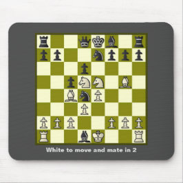 Mousepad Chess Mate Em 2 Quebra-cabeça Nº 2 Impressão De Te