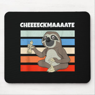 Mousepad Chess Sloth Slow Ceckmate Em Um Chess Engraçado