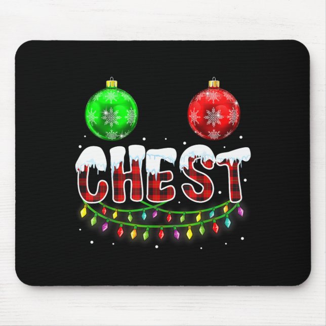 Mousepad Chest Nuts Christmas Funny Matching Couple Chestnu (Frente)