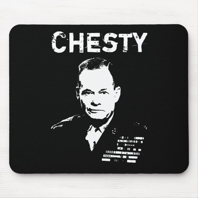 Mousepad Chesty -- Preto e branco (Frente)