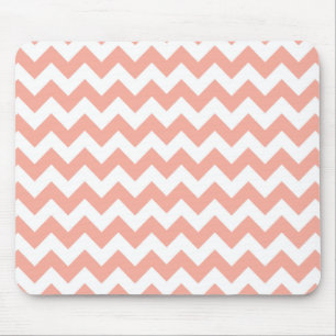 Mousepad Chevron de Pêssego Profundo; zigzag