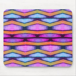 Mousepad Chevron laranja, rosa, roxo e azul