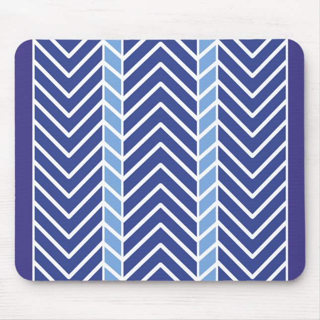 Mousepad Chevron - Padrão Azul (Frente)