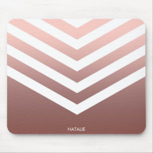 Mousepad Chevrons Dourados rosa