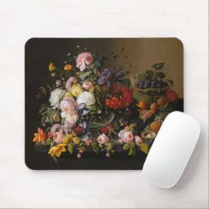Mousepad Chic Colorful Baroque Flowers Still Life Painting