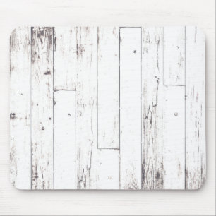 Mousepad Chic Desgastado Branco Celeiro Rústico Fazenda
