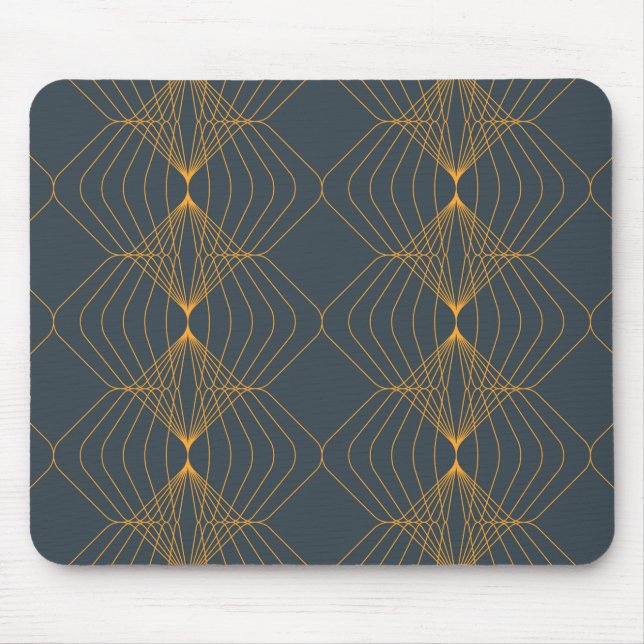 Mousepad Chic, elegante, simples padrão gráfico geométrico (Frente)